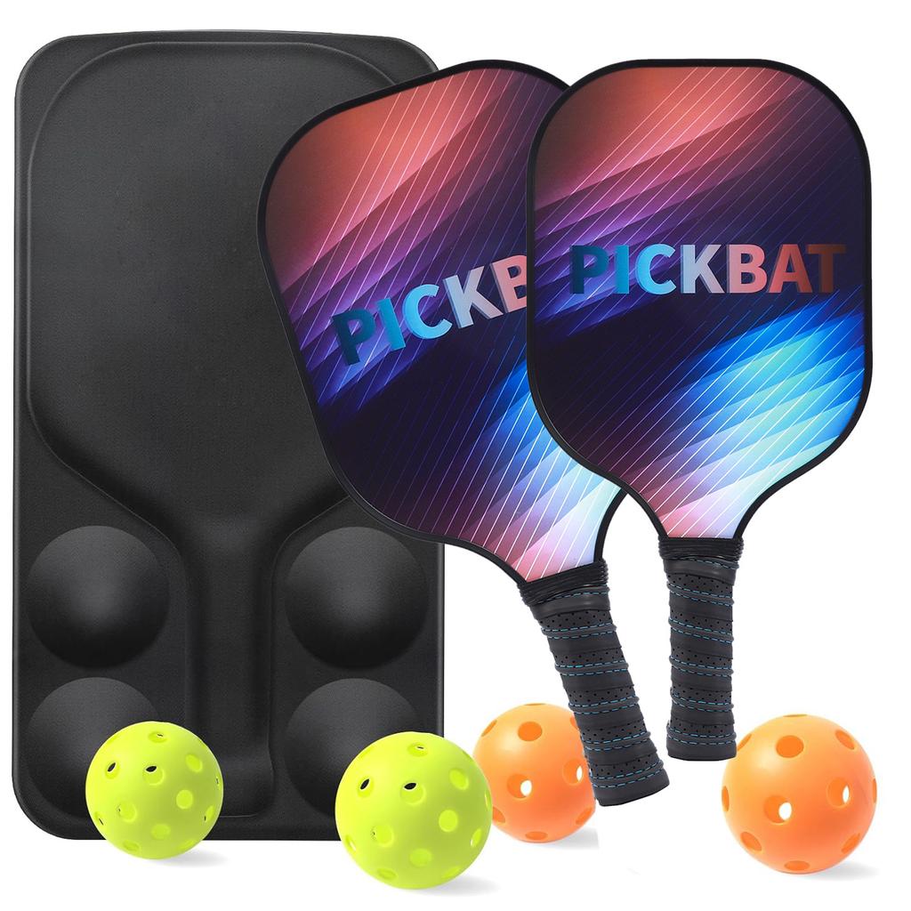 Pickleball Racket Beach Rackets Outdoor Sports 40 Hole Pickleball Glass Fiber Portable Net Pocket Suction Ball Set