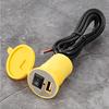 Водонепроницаемый держатель для телефона на руль мотоцикла с USB 12В с   (желтый)