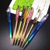 1Pc Colorful Gold Powder Quicksand Ballpoint Pen Luxury Gold Foil Oily Ball Point Pen Metal Crystal Writing Pens