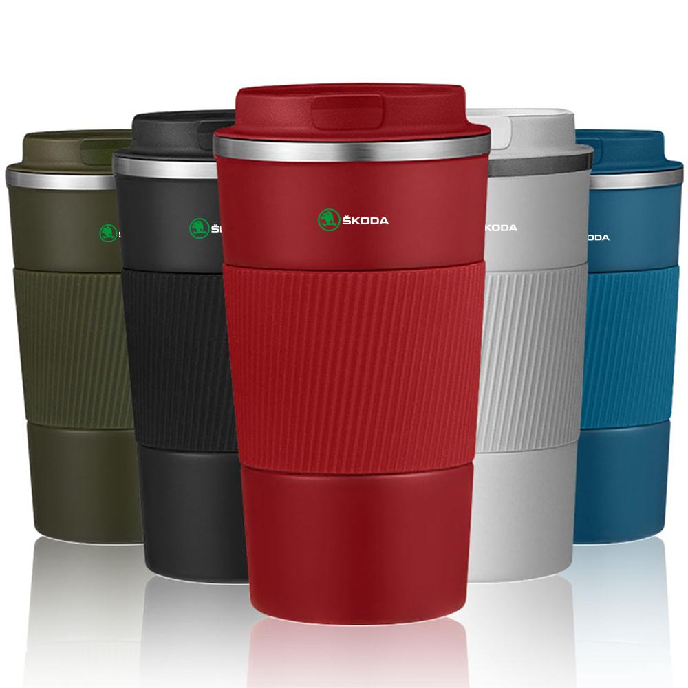 Stainless Steel Coffee Tumbler Thermos Cup Travel Thermal Mug For Skoda Rapid Scala Kodiaq Fabia Kamiq Karoq Octavia A5 A7 S VII VJ9