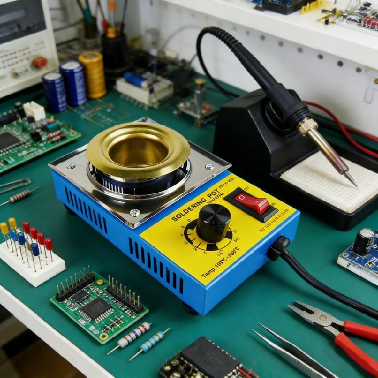 Регулируемая печь для плавления олова 100℃-550℃ Эффективная паяльная станция 160 Вт Вместимостью 500 г И системой охлаждения