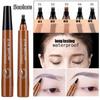 Four Fork Tip Liquid Eyebrow Pencil Waterproof Eyebrow Pen Long-lasting Eye Brow Eye Makeup
