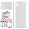 apgo Protective Skin Sticker for the Back Compatible with Samsung Galaxy A3 Core, Wrap Film, Foil, Vinyl - Pattern Transparent Carbon