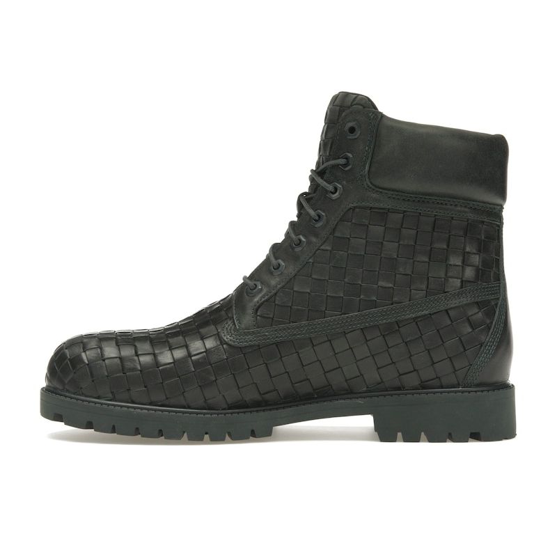 Timberland 6-дюймовые премиальные ботинки из плетеной кожи - Темно-зеленые унисекс кроссовки TB0A6FD6-EEQ