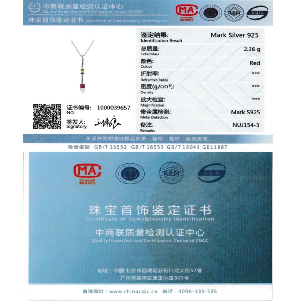 Umcho Создано нано цитриновое рубиновое ожерелье с подвеской, твердое ожерелье из стерлингового серебра 925 пробы для женщин, офисные украшения, высокое качество