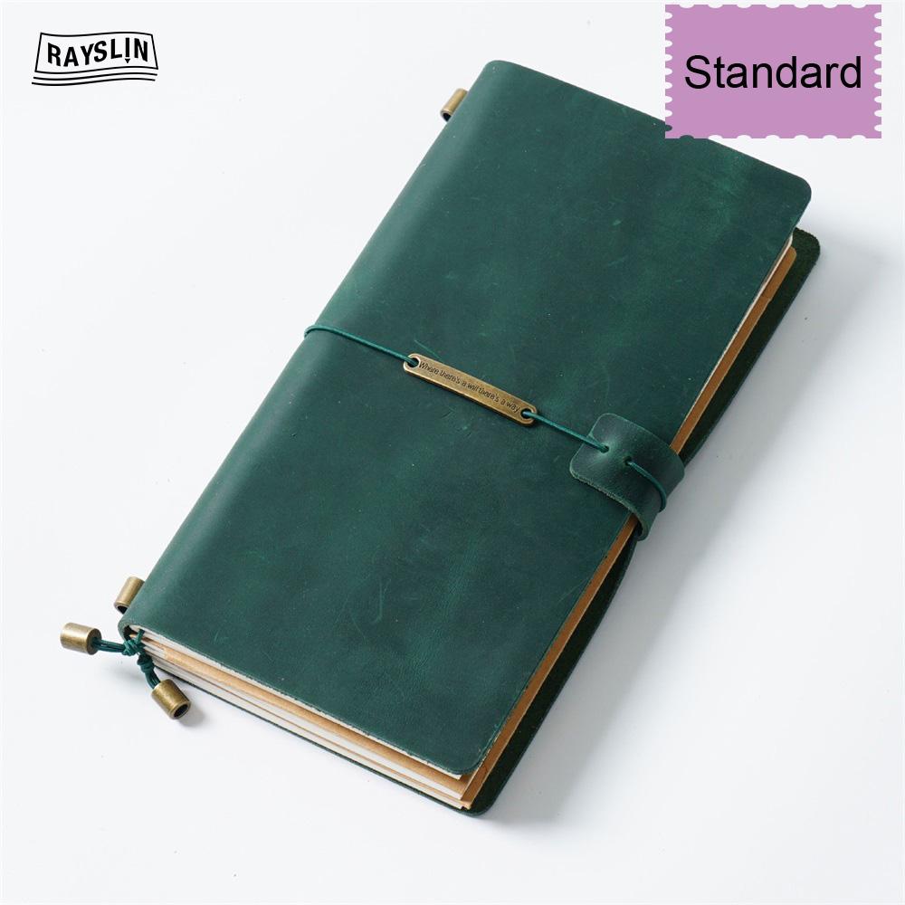 7 Colors 4 Sizes Travel Journal Genuine Leather Cover Handmade Notebook DIY A5 Diary Office School Note Book Free Embossing Name