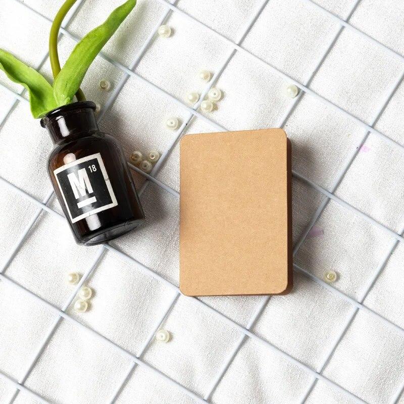 10 листов в стиле ретро, простая однотонная пустая складная пополам карта из крафт-бумаги, праздничная открытка на день рождения, пригласительная открытка, материал «сделай сам», бумага