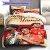 Lamine Yamal Fury Bedding Quilt Set Quilt Cover Pillowcase Home Decoration Birthday Gift (1 * duvet cover + 2 * pillowcase, without core)