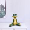 Красочная садовая статуя Медитирующая лягушка Скульптура для двора Скульптура для медитации лягушка Очаровательный декор для двора Уникальный подарок