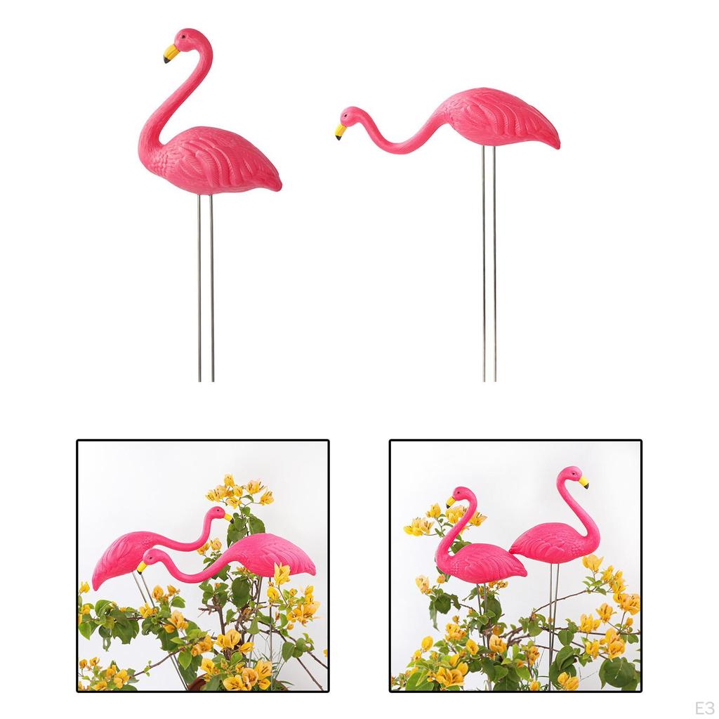 Статуя птицы, фигурка, украшение для двора, лужайка, торт, Топпер, Фламинго, садовая кола, скульптура для цветочного горшка