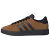 adidas Grand Court База 00-х Кожаные Низкие Скейтбордические Кроссовки Унисекс Коричневый Черный KK1404