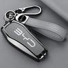 For BYD Song Pro Tang Dmi QIn PLUS MAX Yuan EV Dolphin Seagull Alloy Leather Car Smart Remote Key Case Cover Emblem Accessories