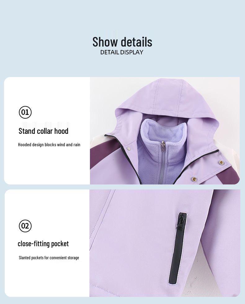 Детская ветровка Minecraft, средний/большой размер, с мультяшным принтом: Мягкаяshell куртка 3-в-1 Осень/Зима