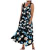 Women's Casual Comfortable Floral Print Sleeveless Cotton Pocket Dress