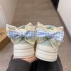 Матча Зеленые Ботинки на Платформе Холщовые Туфли Женские Новые Весенние и Осенние Нишевые Спортивные Туфли Маленькие Белые Туфли
