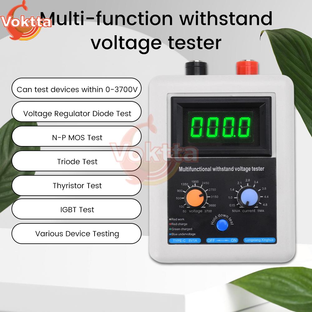 0V-3700V IGBT Voltage Transistor Tester Diode MOS Triode Capacitor Resistor Withstand Tester LCD Display Voltmeter Multimeter