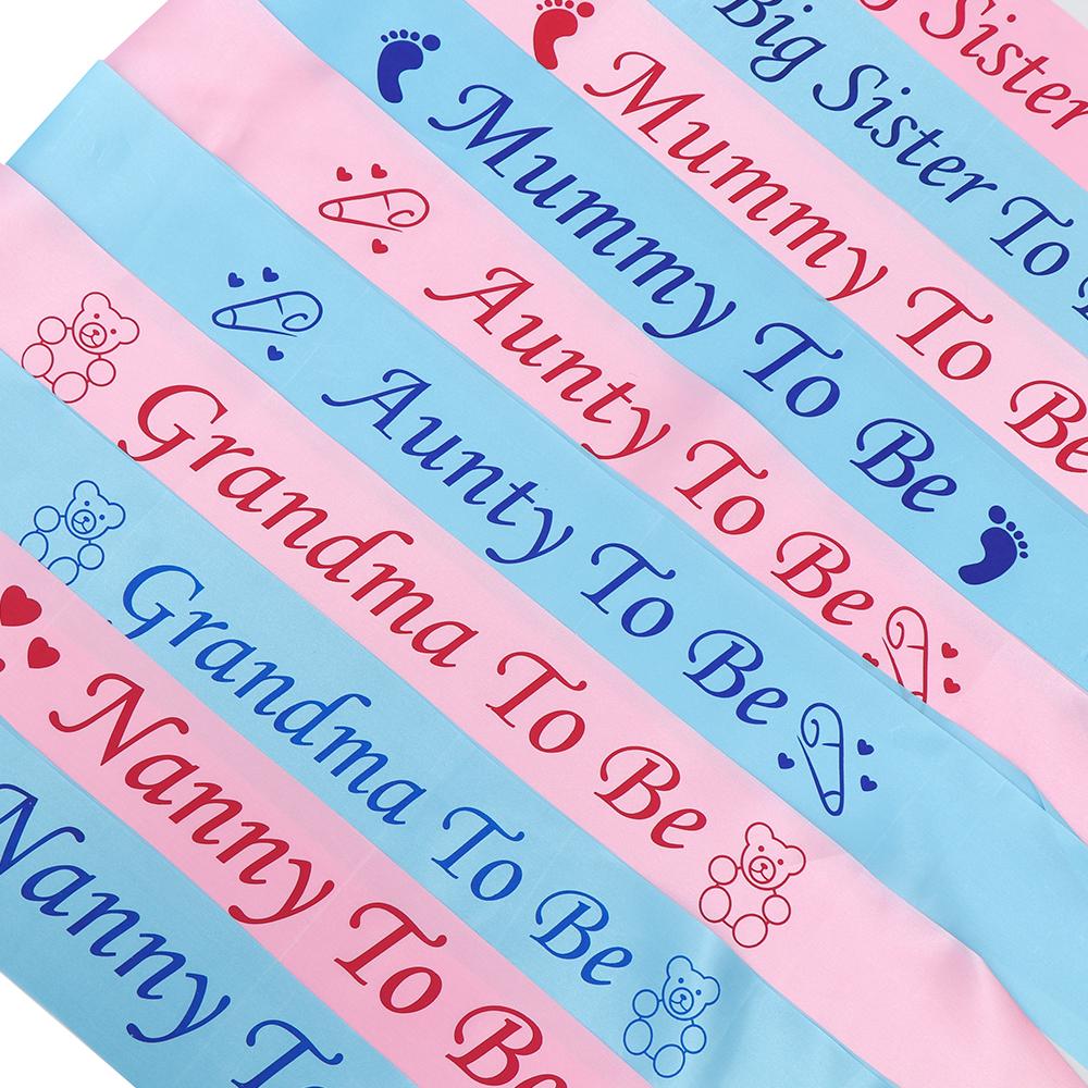 Fashion Mommy To Be Baby Shower Footprint Sash Mom Favor Gift Boy Girl
