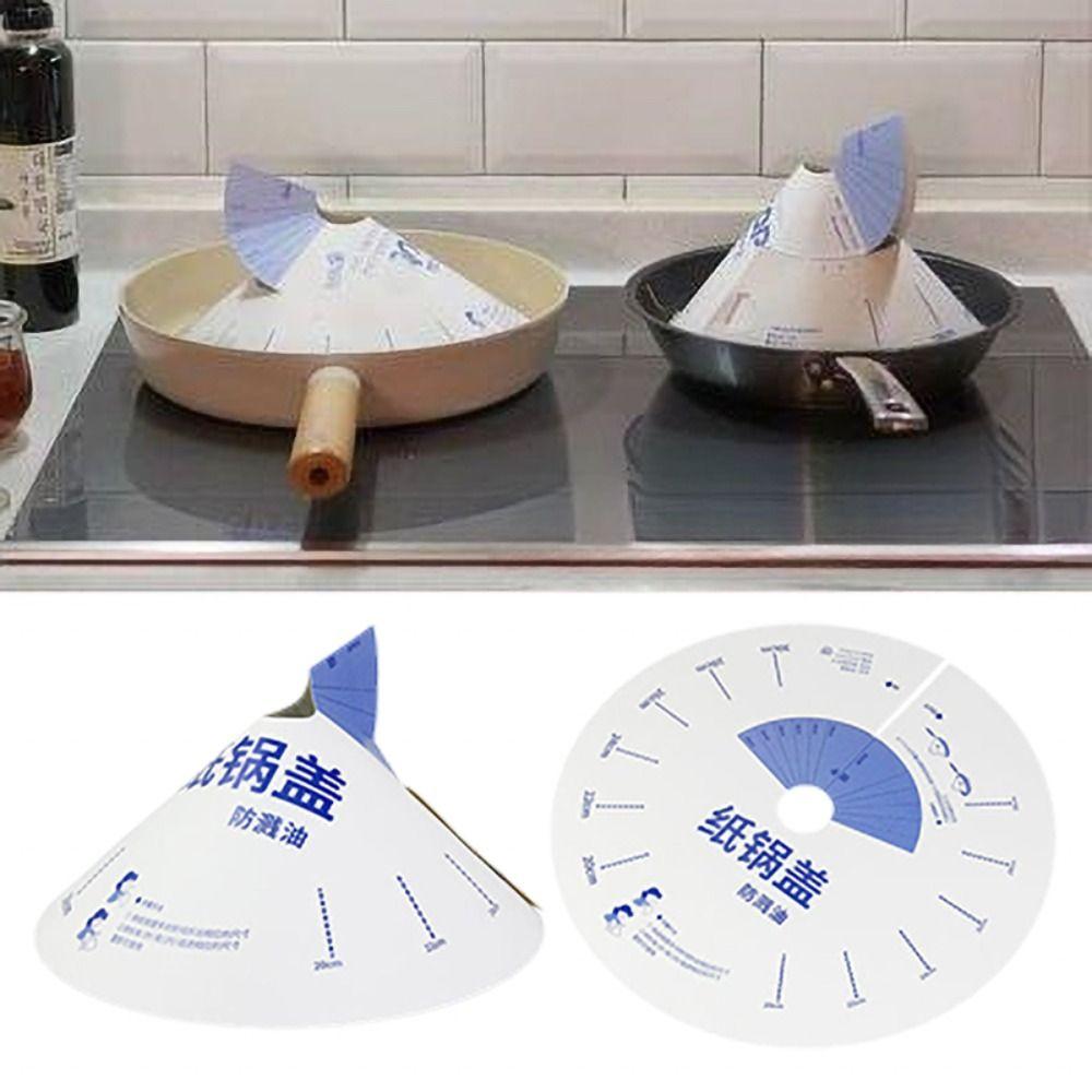 10 шт. Регулируемая бумажная крышка от брызг для микроволновой печи, круглая одноразовая крышка для кастрюли, крышка для походной кастрюли, барбекю