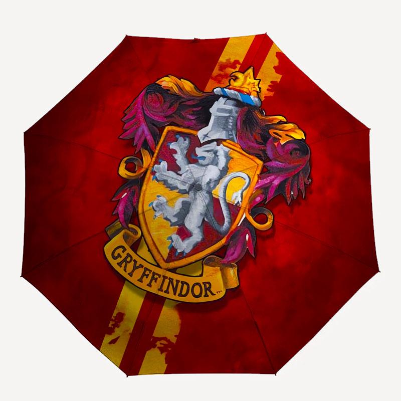 1pc Gryffindor Crest Badge Umbrella with Plastic Handle,Cartoon Pattern,Suitable for All Seasons Multi-functional Umbrella489