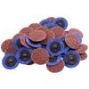 50Pcs 2in Sanding Grinding Discs 36 Grit Aluminum Oxide Die Grinder Roll Lock Disc Rust Paint