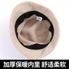 100% Australian wool stacking hat autumn and winter warm bucket hat Yang Chaoyue cold hat big head circumference shows small face