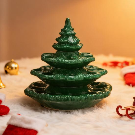 Дерево из фаршированных яиц, декоративное блюдо для фаршированных яиц, зеленая смола, форма рождественской елки, многоразовый праздничный держатель для яиц для фаршированных яиц, праздничное украшение стола