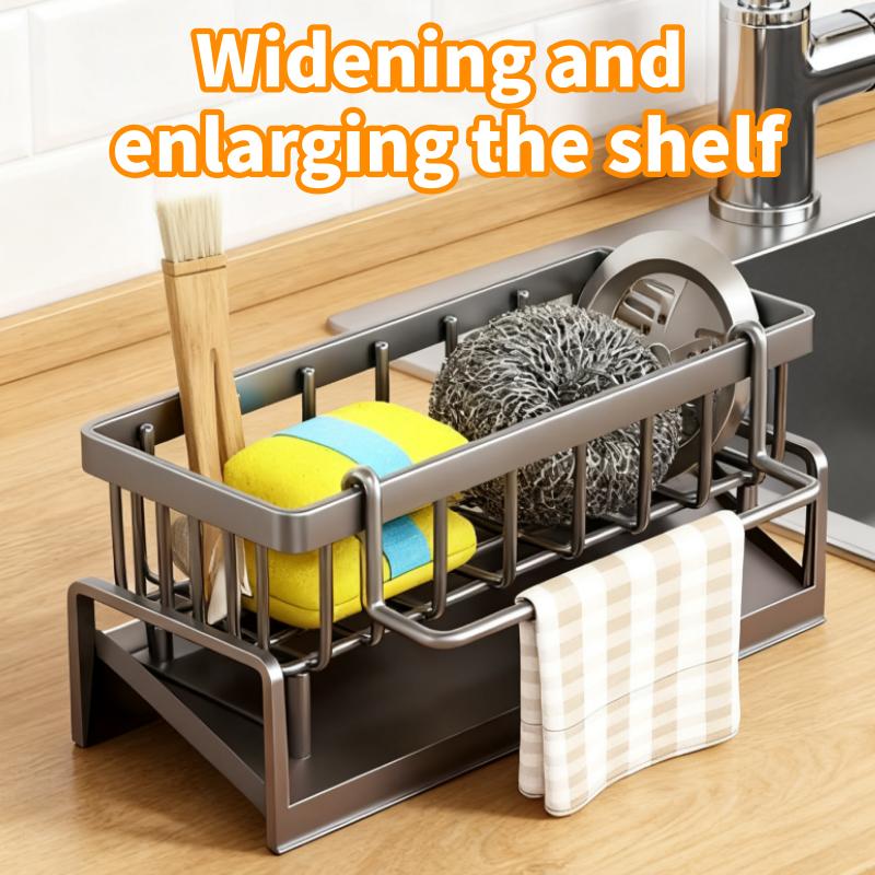 New kitchen Drain Rack Hook Removable Cleaning Supplies Brush Place Bathroom Storage Rack Sink Storage Rack Removable Rack