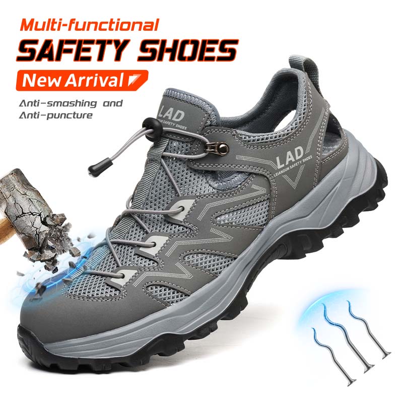 Summer Ultralight Safety Work Shoes Breathable Protective Anti-Stabbing Anti-Smashing Comfortable Sneakers