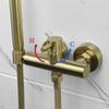 Brushed Gold Bathtub Faucet Set Brass Wall Mounted Hot and Cold Faucet Handheld Shower System Bathroom Shower Mixer Faucet