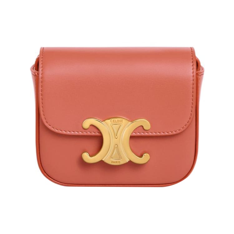 CELINE Claude Cow Leather Shoulder Bag, Crossbody Bag Mini Women's Terracotta 10I513DPV-18TA