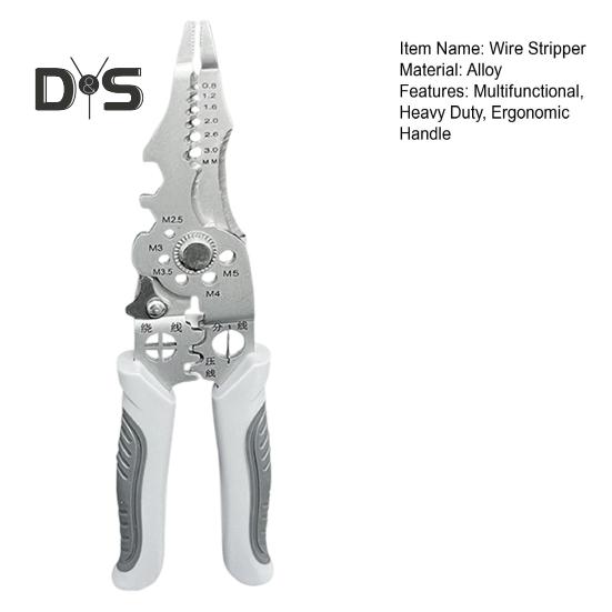 Многофункциональные клещи для зачистки проводов, прочные клещи для зачистки проводов из сплава, щипцы для обжима, эргономичная ручка, портативные клещи для резки кабеля электриков