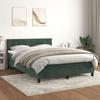 VidaXL Divan Bed and Mattress Dark Green 140x190cm Velvet - Model 3141302