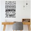 [R2367] - Giant Sticker 'House Rules' Black - 63x100 Cm