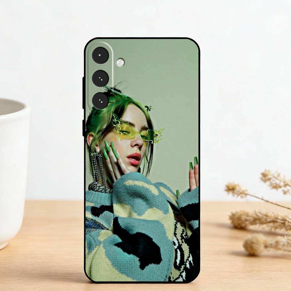 S-Singer B-Billie Eilish Чехол для телефона для Samsung Galaxy A73,A72,A71,A70,A53,A52,A51,Другие Мягкий черный чехол