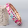 Hanfu Accessories Filigree Enamel Bangle Cheongsam accessories Hollow Out Peony Bracelet  Party