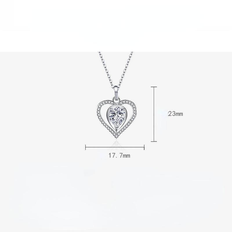 BELLA BOX Ожерелье с подвеской в ​​форме сердца, модные ювелирные изделия для свадьбы и помолвки, многоцветные