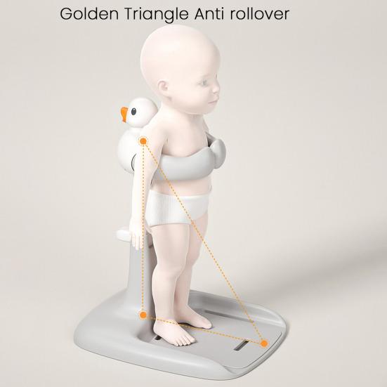 Yousheng Baby Shower Rack with Anti-Slip Pad Adjustable Height Easy Installation Toddler Shower Support Duck Design Baby Bathtub Stand