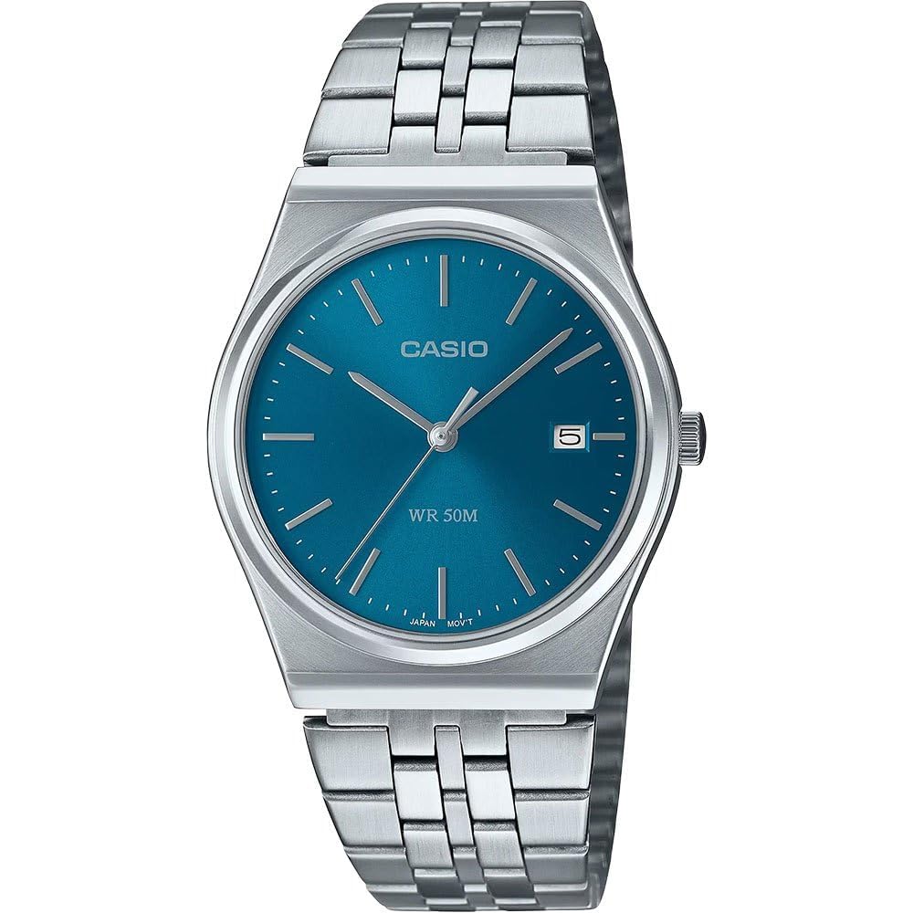 Casio MTP-B145D-2A2VEF Men's Casual Collection Time Only Watch Bracelet Silver Stainless Steel