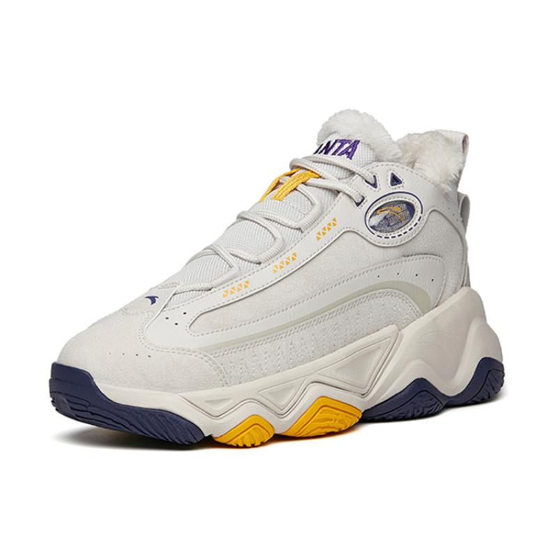 Anta Коллекция Life Нескользящие Износостойкие Легкие Теплые Высокие Повседневные Кроссовки Мужские Серые Желтые Фиолетовые 912148990-1