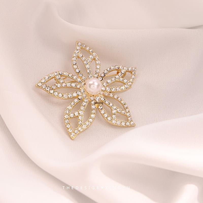 Элегантная брошь в виде золотого жемчужного колоса: Универсальный, Высококлассный Аксессуар для Женщин