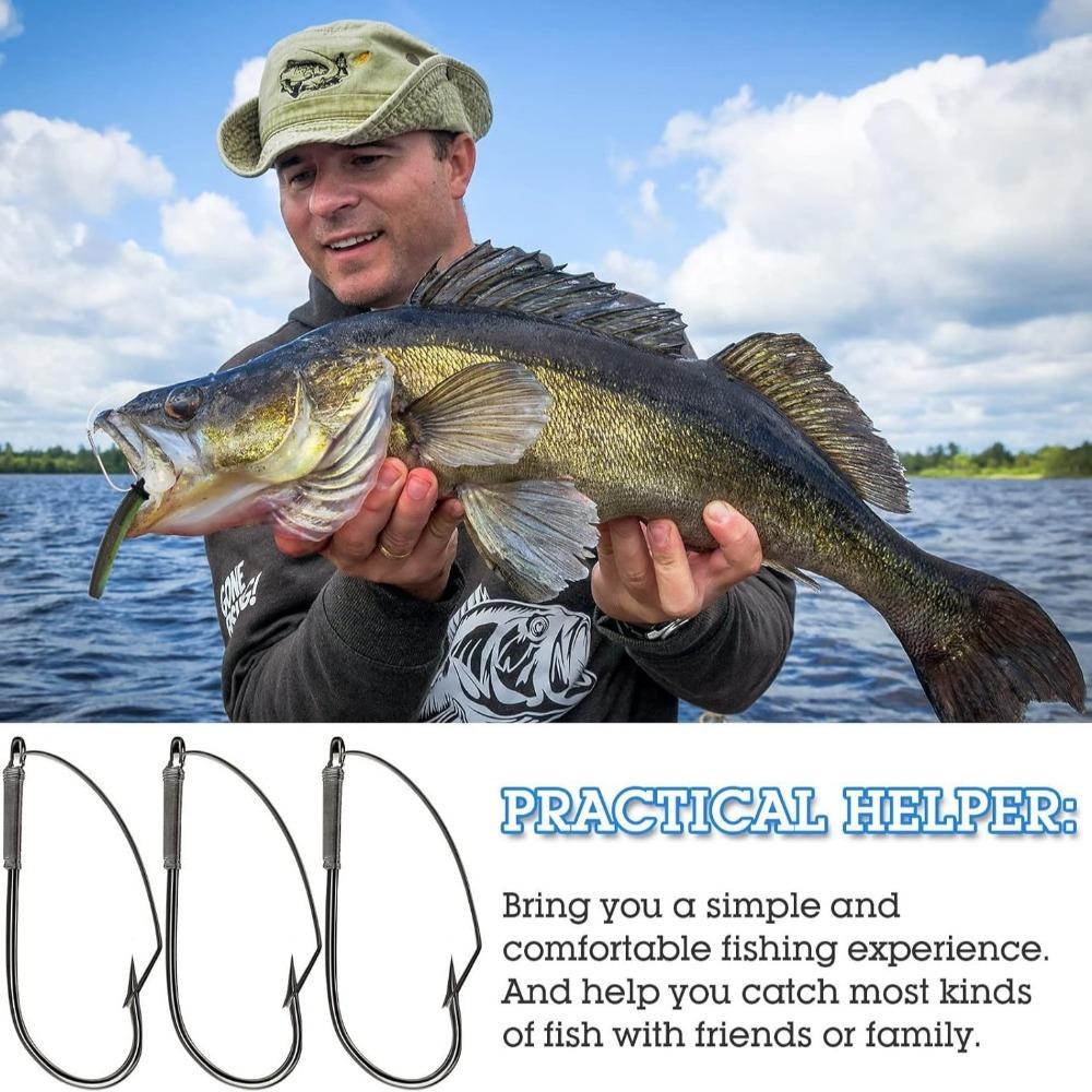 20pcs Weedless Barbed Fishing Hook Single Hook Carp Fishing Hook New Fly Hook