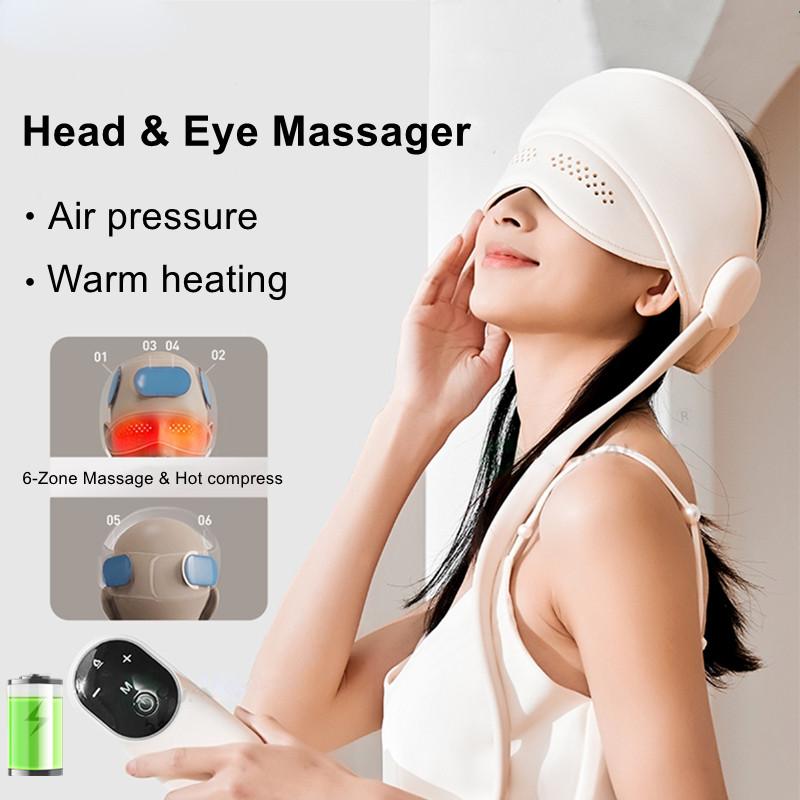 Air Pressure Head Massager Electric Scalp Eye Heating Massager Hot Compress Relieve Headaches Physiotherapy Instrument