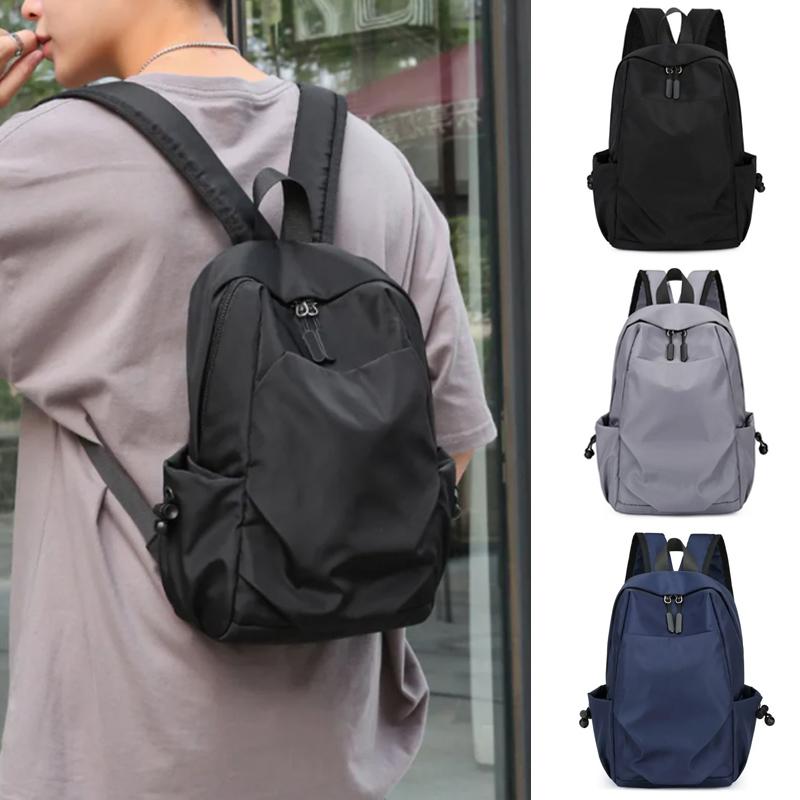 Men's Backpack Fashion Small Black Shoulder School Bag for Man 2026 Canvas Designer Waterproof Sports Travel Male Backpacks