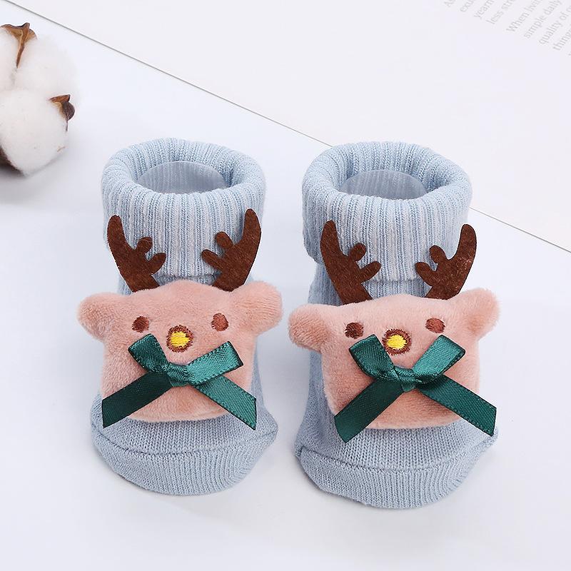 Новые милые детские носки с 3D куклами из мультфильмов, мягкие хлопковые носки для новорожденных, носки для маленьких девочек и мальчиков, вязаные носки для малышей