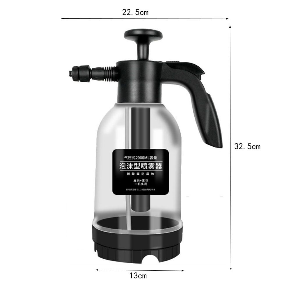 2L Capacity Foam Spray Bottle Manual Pump Air Pressure Sprayer  for Water Jet