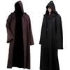 Men's Adult Halloween Costume Hooded Cloak Cape Jedi Cosplay Robe Apparel