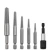 Hexagonal Handle Broken Head Screw Extractor 60mm Black Quick Release Electric Six Broken Wire Extractor Set