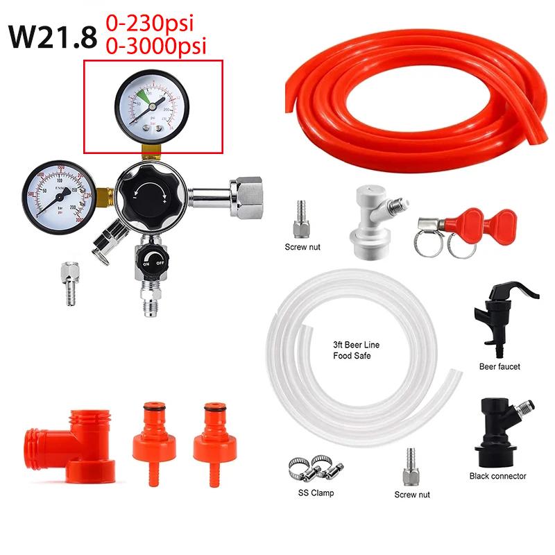 Homebrew Beer Carbonation Kit Co2 Regulator & Plastic Picnic Tap & 1.5M Gas Line Assembly For Carbonat Soda Water DIY