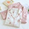 2025 New Spring and Autumn Pajama Set Women's 100% Cotton Long Sleeve Pants Two Piece Love Lovely Sweet Home Furnishing Set