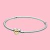 S925 Silver Heart Shaped Snake Bone Chain Bracelet For Women's Elegant Jewelry Birthday Party Gifts